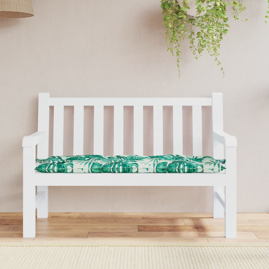 vidaXL Pernă bancă de grădină model frunze, 120x50x7 cm, textil oxford vidaXL Pernă bancă de grădină model frunze, 120x50x7 cm, textil oxford