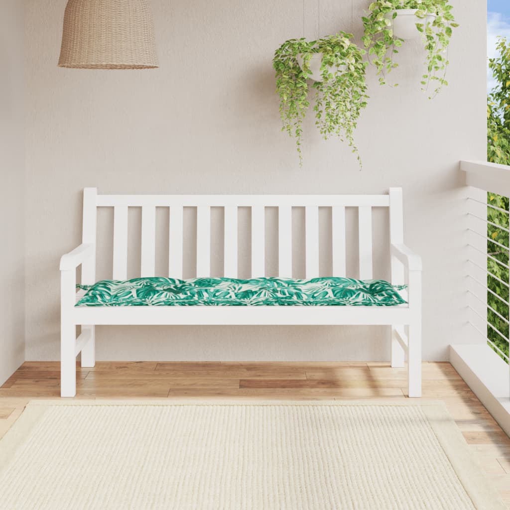 vidaXL Pernă bancă de grădină model frunze, 150x50x7 cm, textil oxford vidaXL Pernă bancă de grădină model frunze, 150x50x7 cm, textil oxford