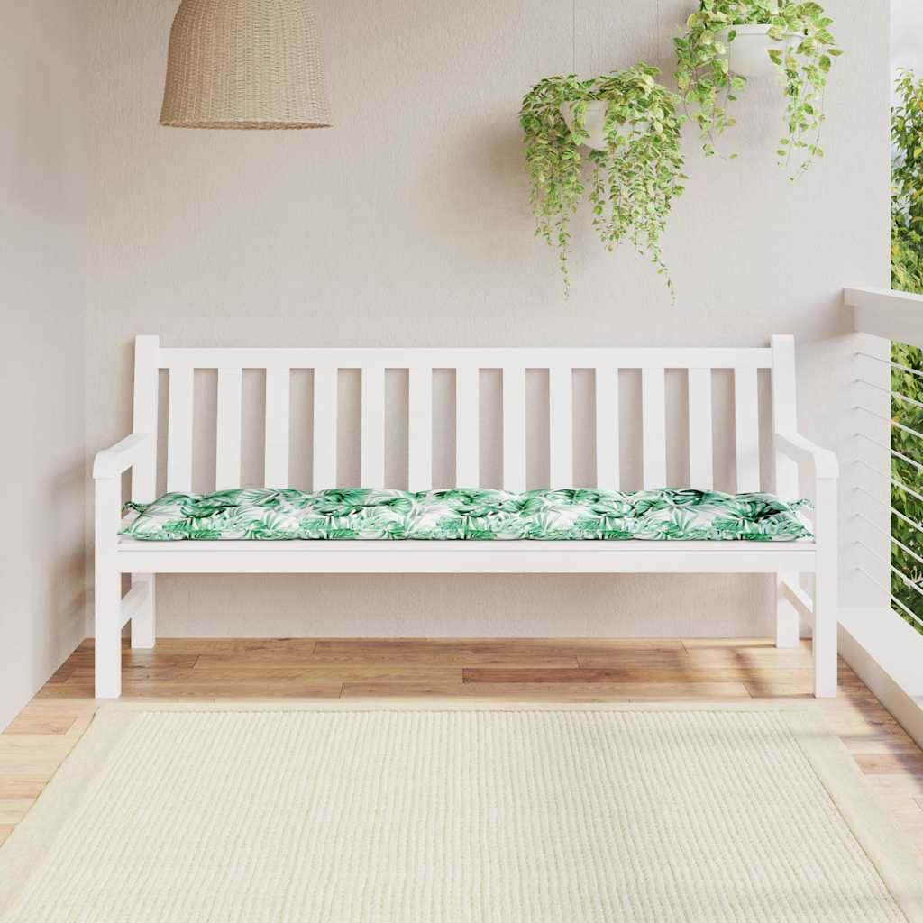 vidaXL Pernă bancă de grădină model frunze, 180x50x7 cm, textil oxford vidaXL Pernă bancă de grădină model frunze, 180x50x7 cm, textil oxford