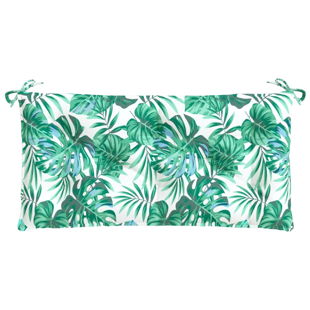 vidaXL Perne bancă de grădină 2 buc., model frunze 100x50x7 cm textil