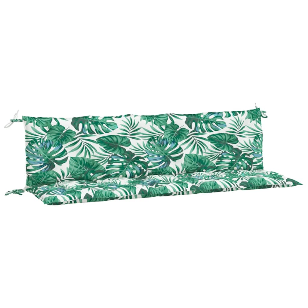 vidaXL Perne bancă de grădină 2 buc., model frunze, 180x50x7cm, textil