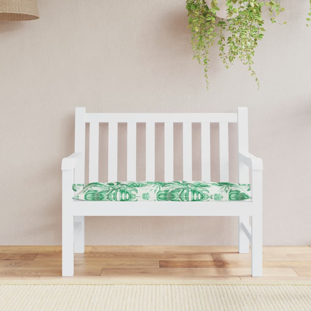 vidaXL Pernă bancă de grădină model frunze, 110x50x7 cm, textil oxford vidaXL Pernă bancă de grădină model frunze, 110x50x7 cm, textil oxford