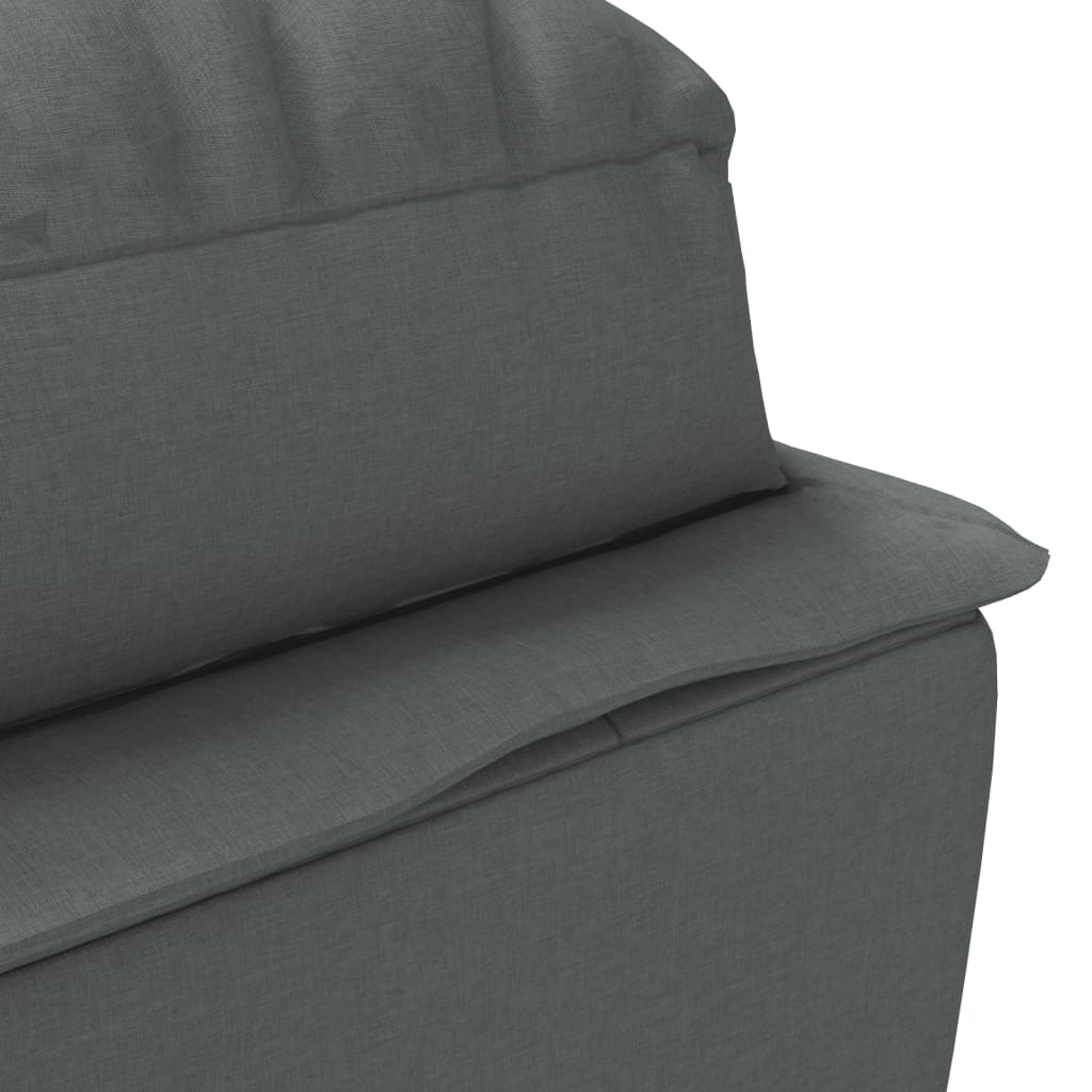 vidaXL Șezlong cu perne, gri închis, material textil vidaXL Șezlong cu perne, gri închis, material textil