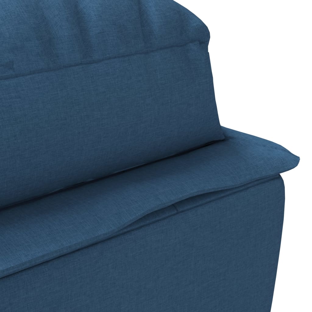 vidaXL Șezlong cu perne, albastru, material textil vidaXL Șezlong cu perne, albastru, material textil