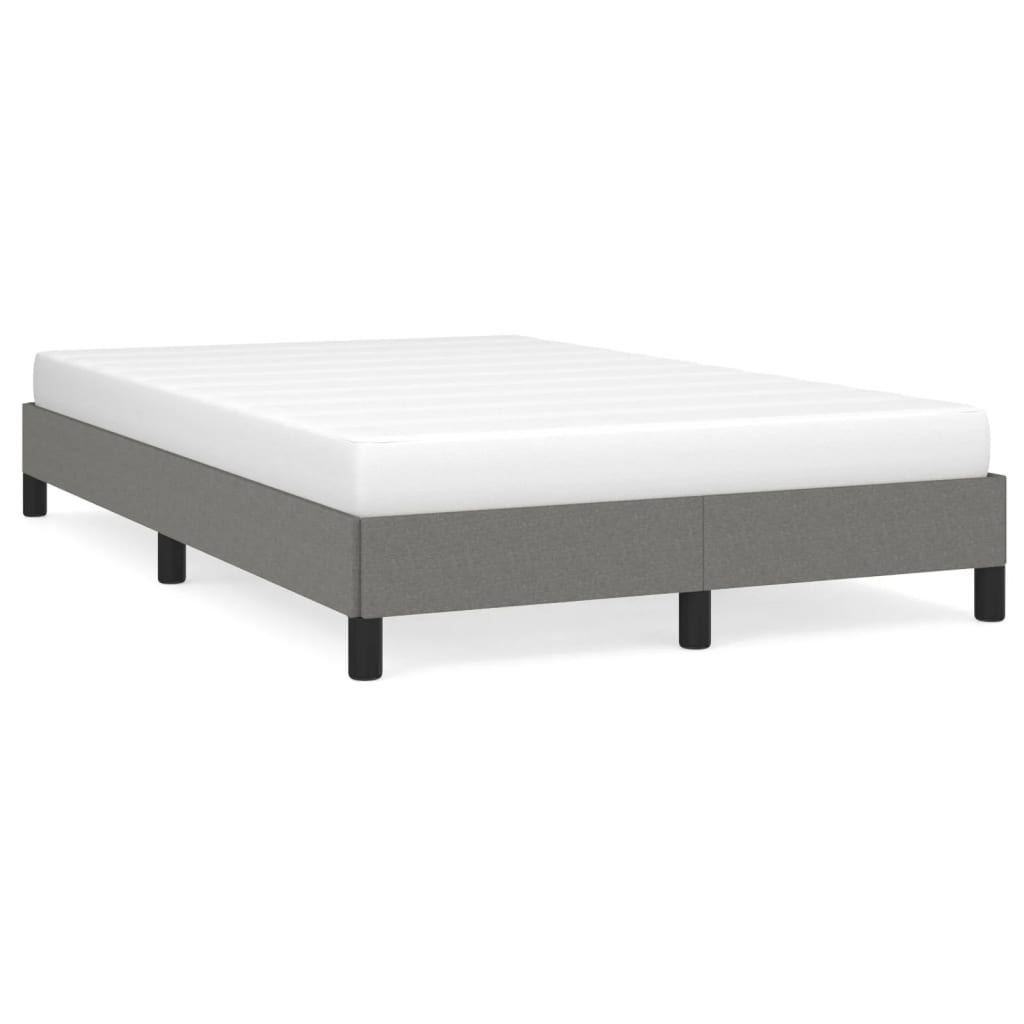 vidaXL Cadru de pat fără saltea gri închis 120x190 cm țesătură