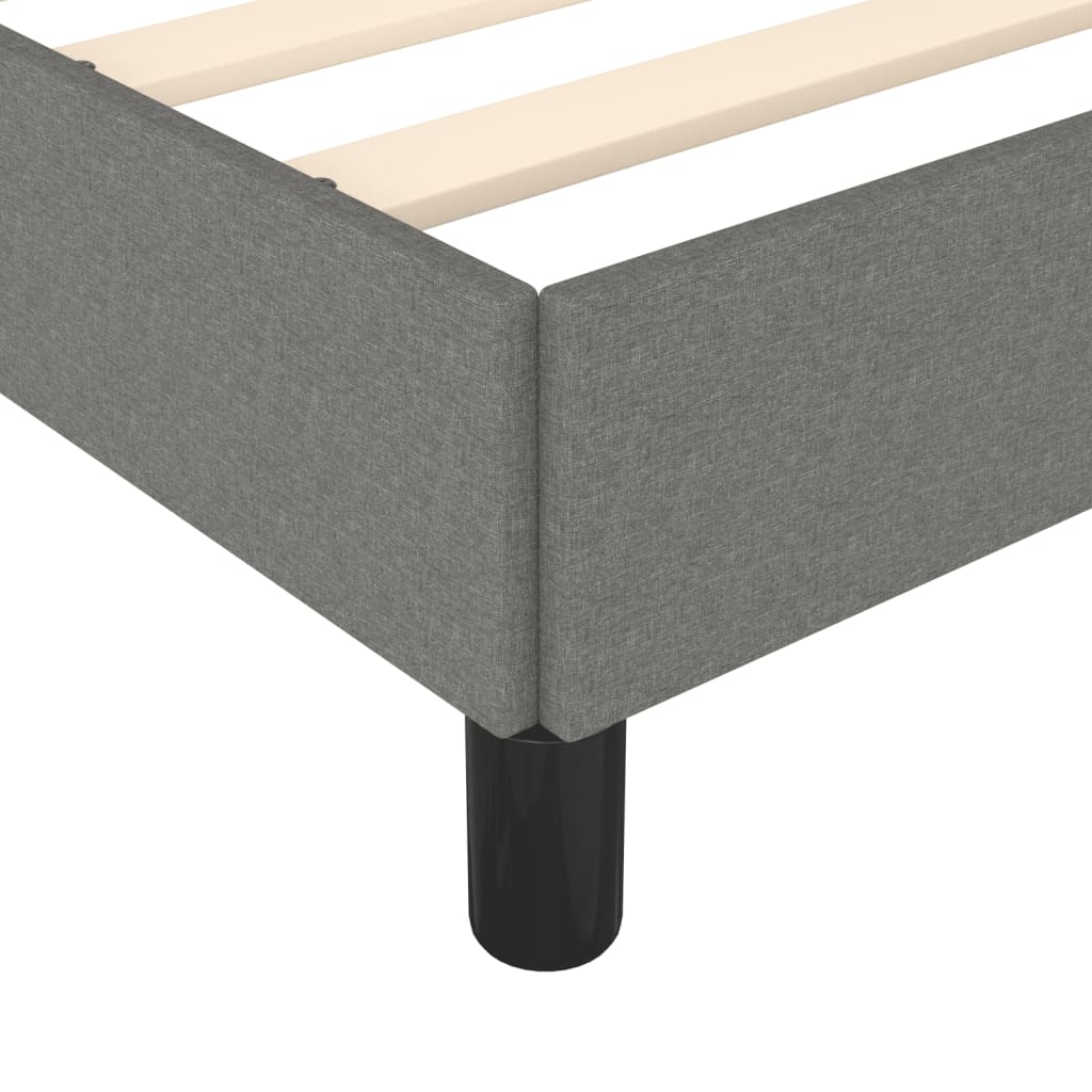 vidaXL Cadru de pat fără saltea gri închis 120x190 cm țesătură