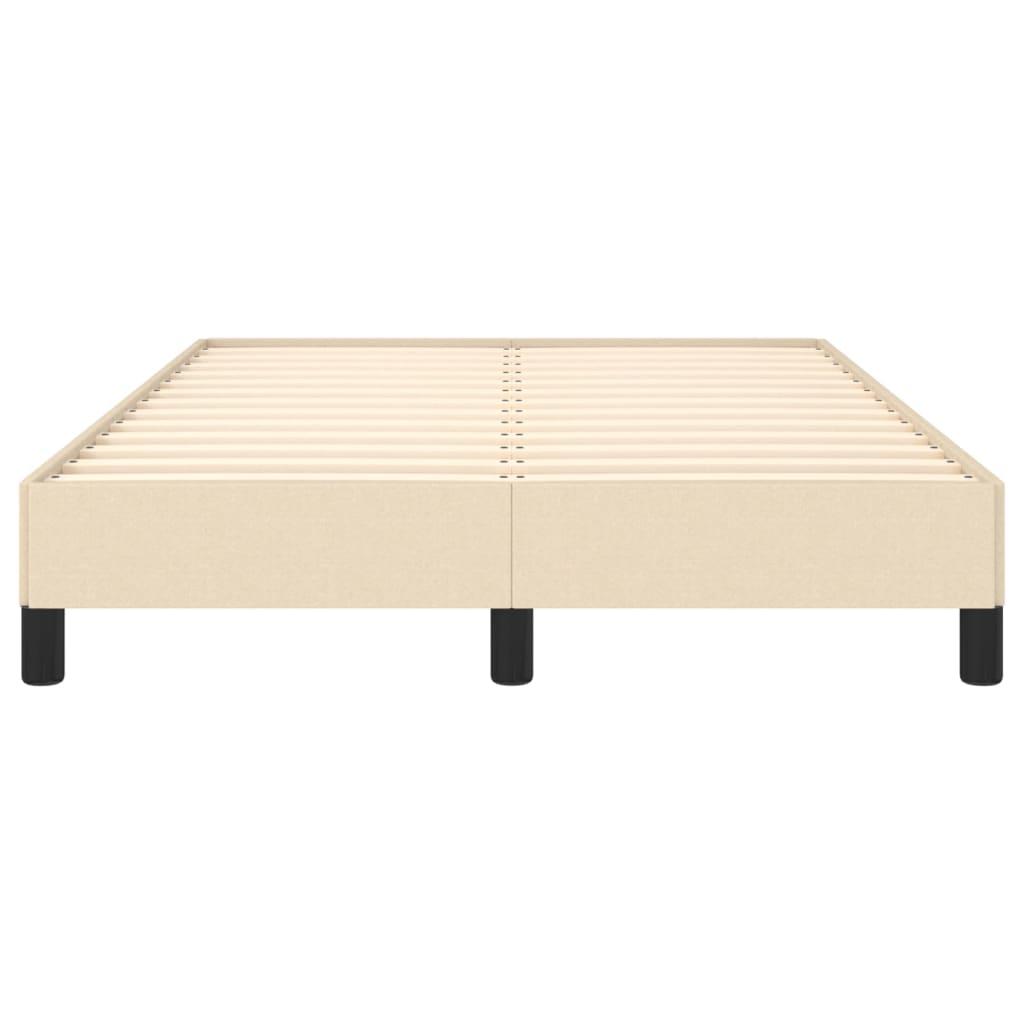 vidaXL Cadru de pat fără saltea cremă 120x190 cm țesătură
