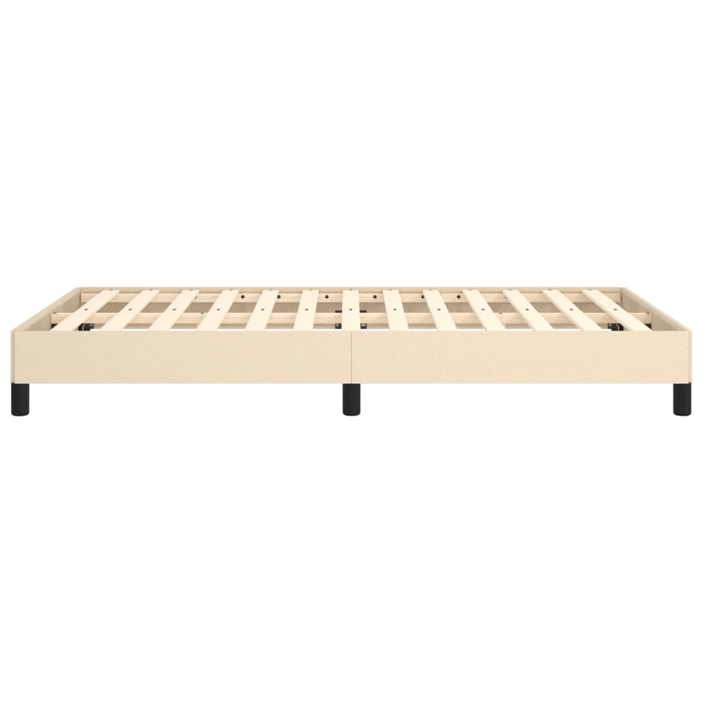 vidaXL Cadru de pat fără saltea cremă 120x190 cm țesătură