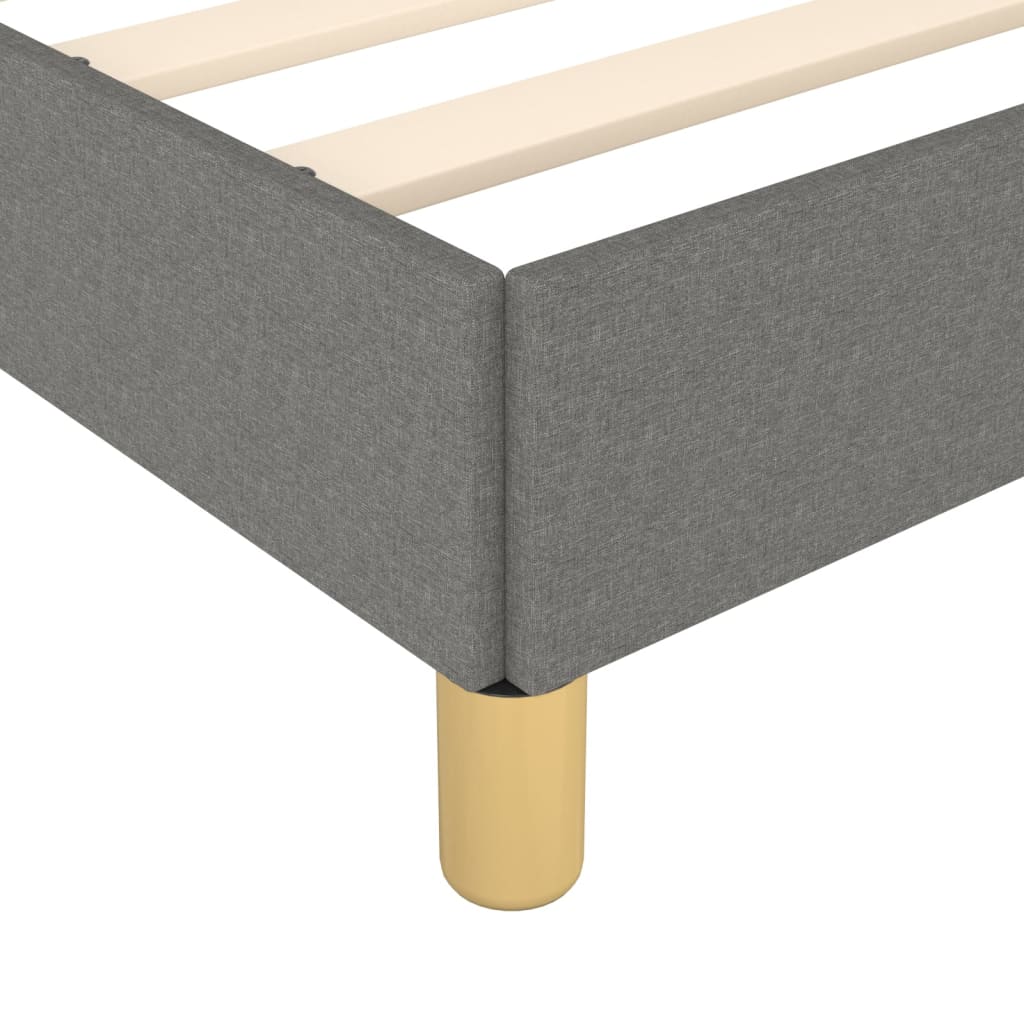 vidaXL Cadru de pat fără saltea gri închis 120x190 cm țesătură vidaXL Cadru de pat fără saltea gri închis 120x190 cm țesătură