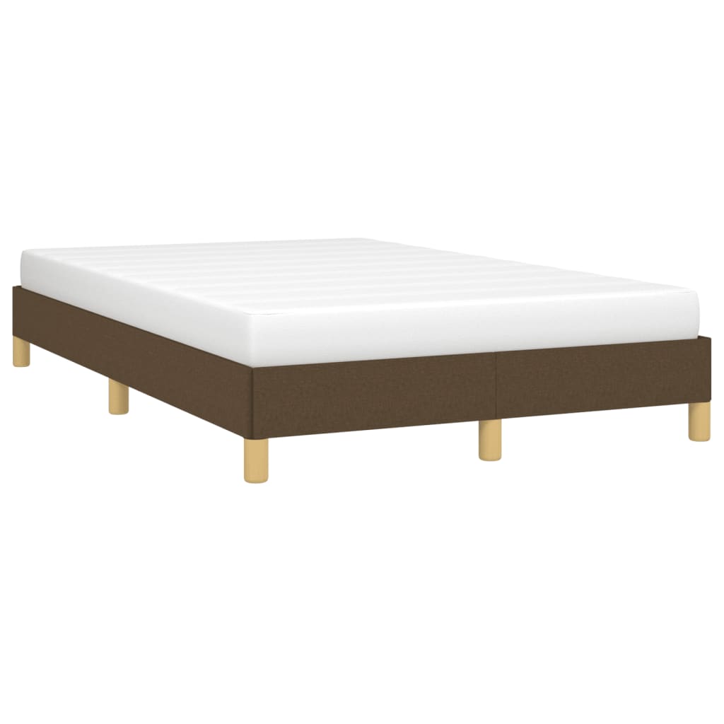 vidaXL Cadru de pat fără saltea țesătură maro 120x190 cm țesătură