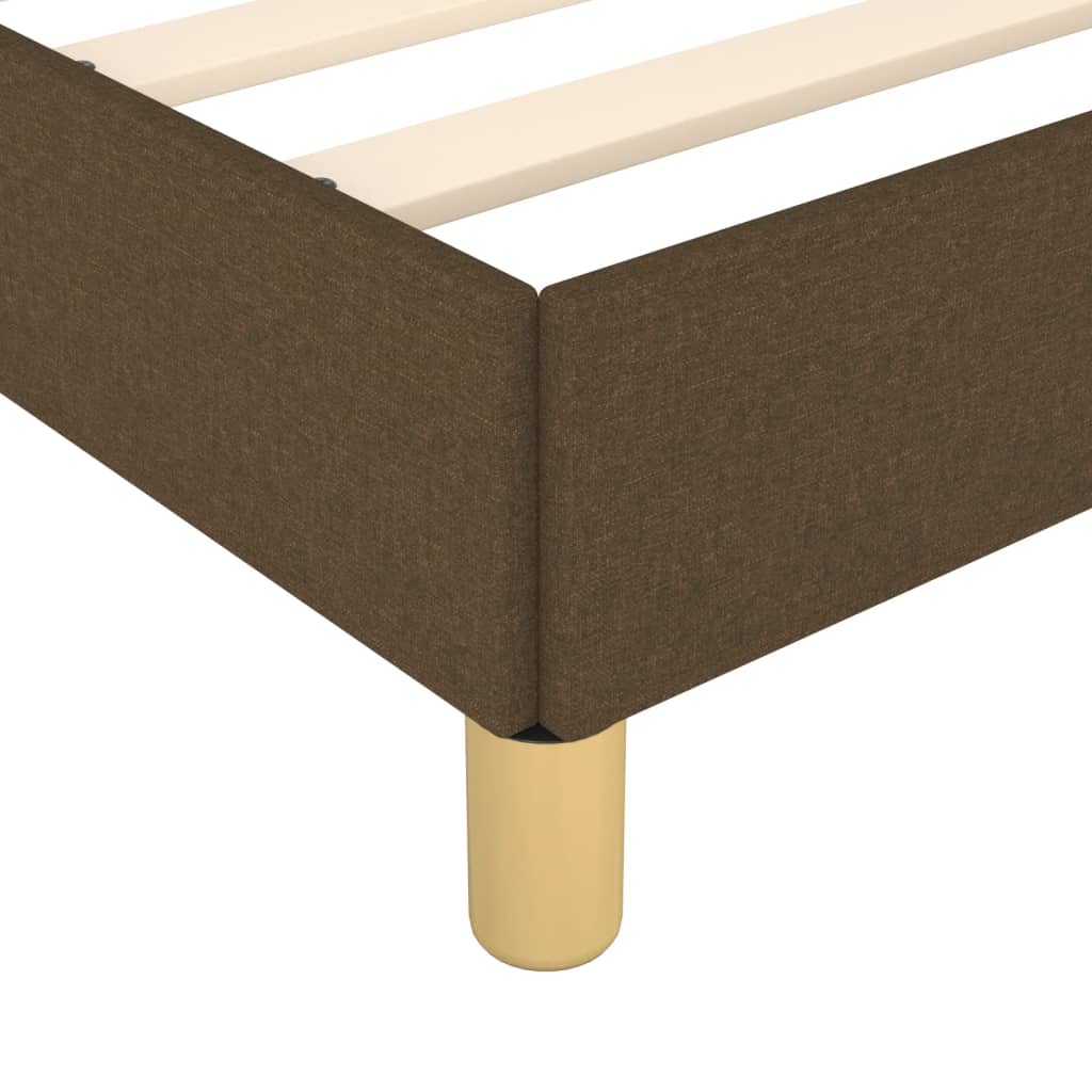 vidaXL Cadru de pat fără saltea țesătură maro 120x190 cm țesătură