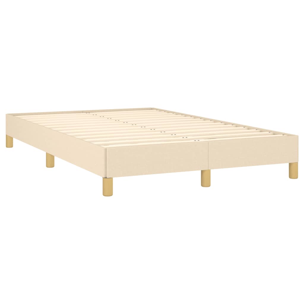 vidaXL Cadru de pat fără saltea cremă 120x190 cm țesătură