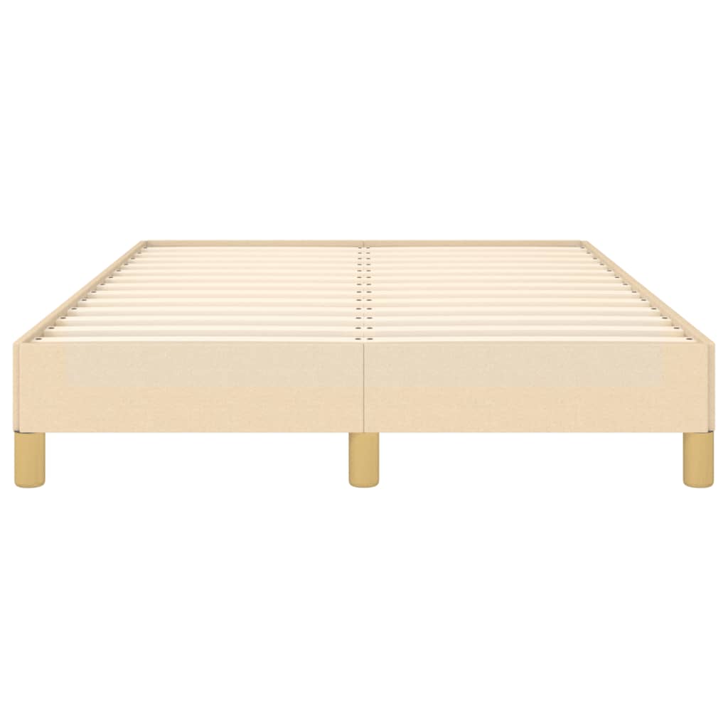 vidaXL Cadru de pat fără saltea cremă 120x190 cm țesătură