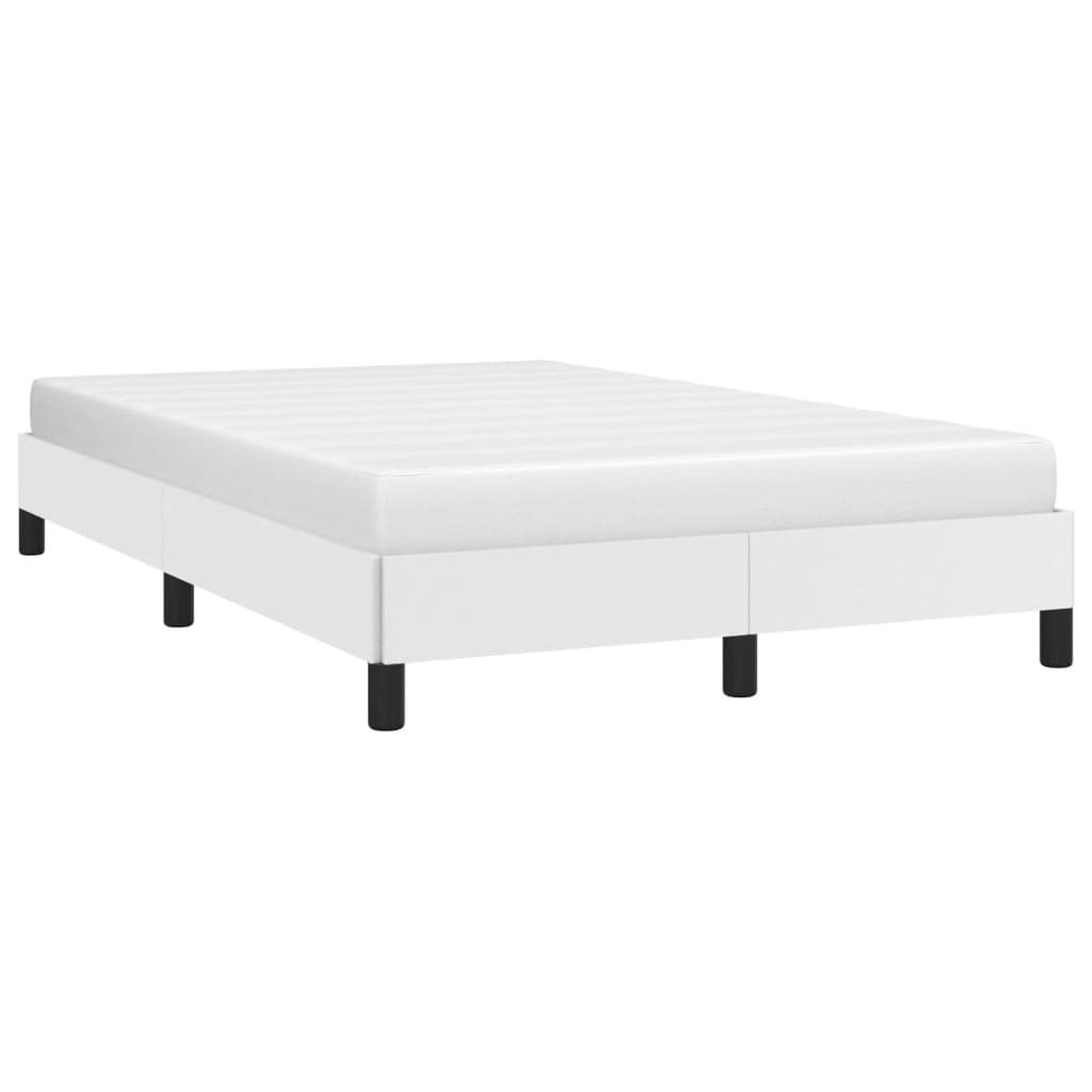 vidaXL Cadru de pat fără saltea alb 120x190 cm piele artificială