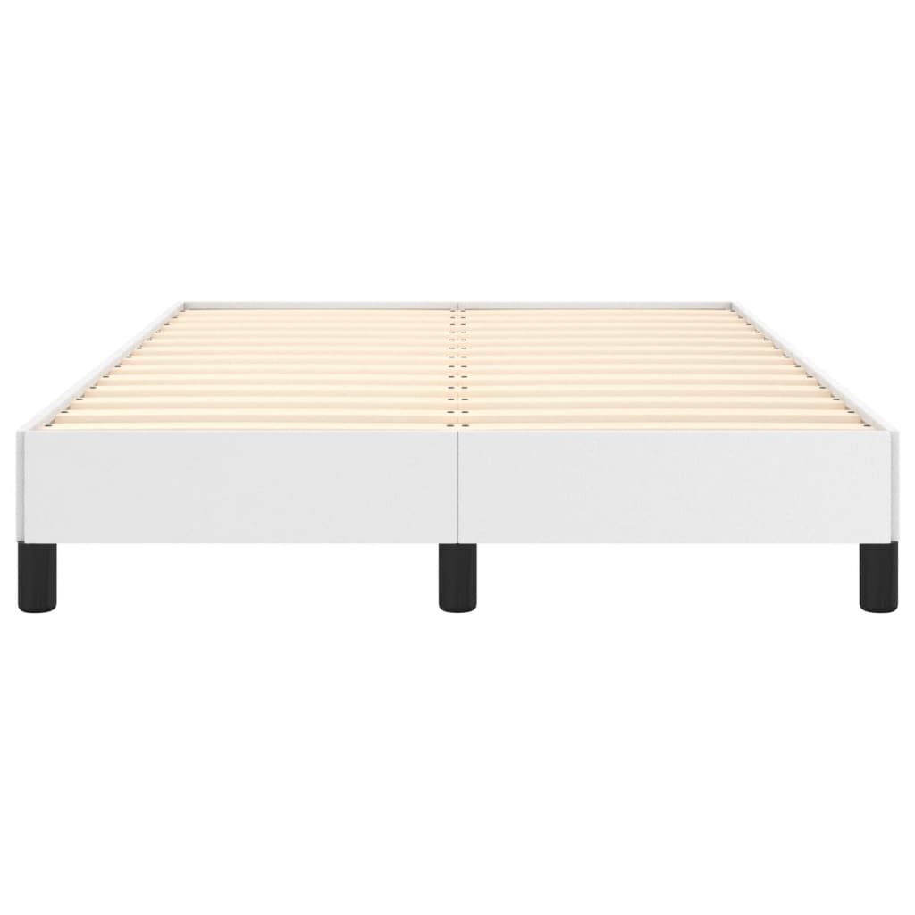 vidaXL Cadru de pat fără saltea alb 120x190 cm piele artificială