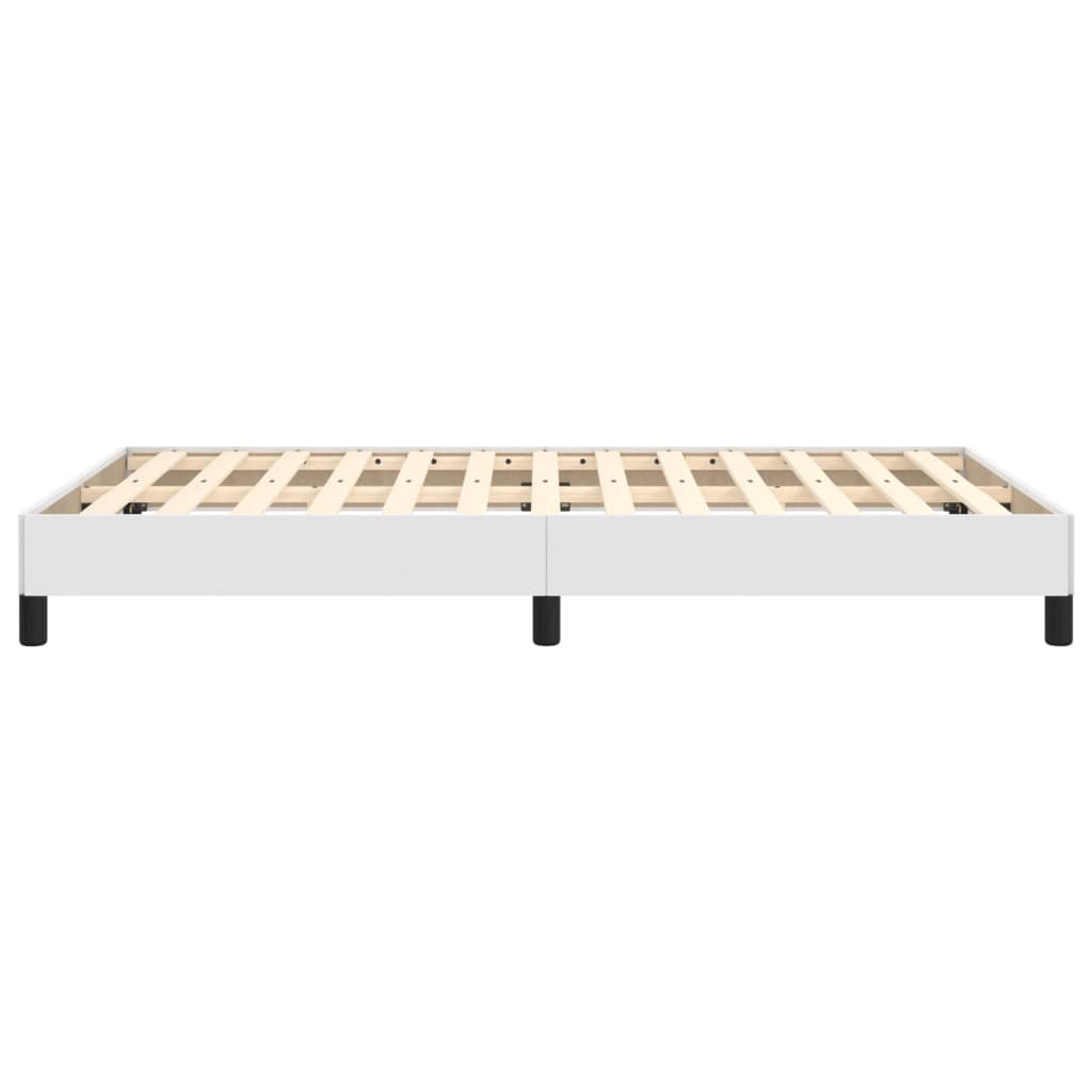 vidaXL Cadru de pat fără saltea alb 120x190 cm piele artificială