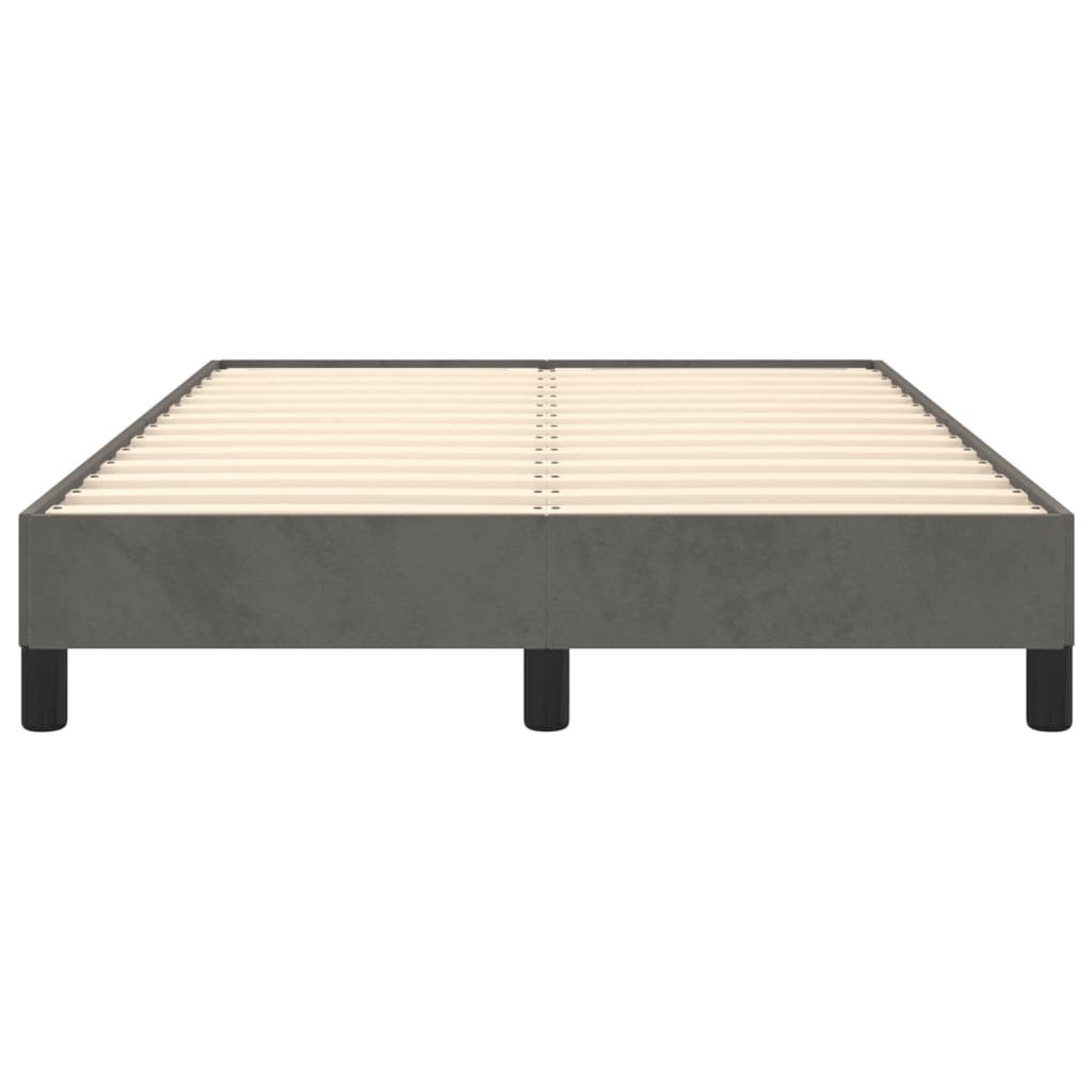 vidaXL Cadru de pat fără saltea Gri închis 120x190 cm catifea