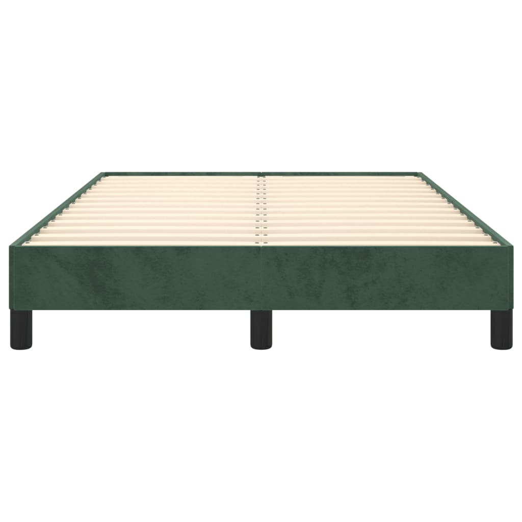 vidaXL Cadru de pat fără saltea verde închis 120x190 cm catifea