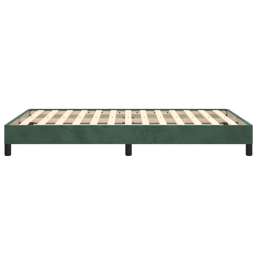 vidaXL Cadru de pat fără saltea verde închis 120x190 cm catifea
