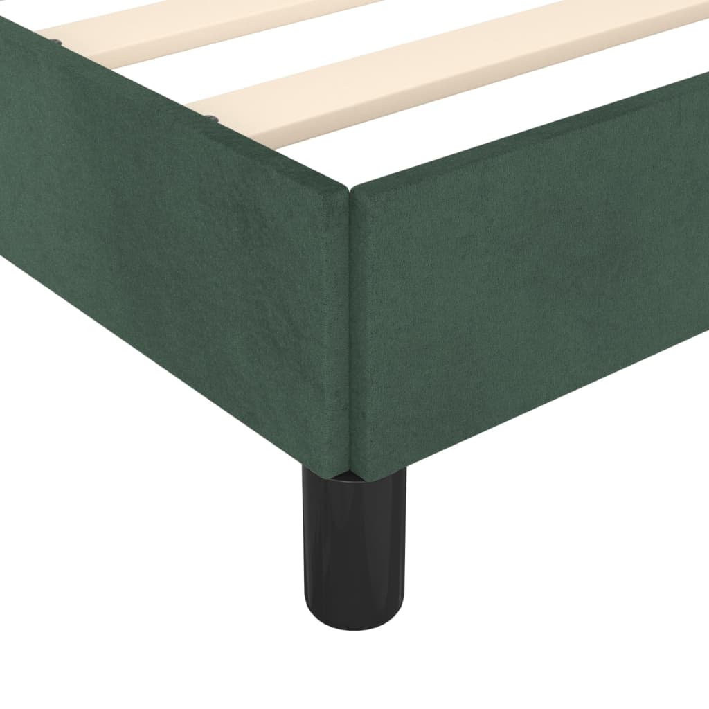 vidaXL Cadru de pat fără saltea verde închis 120x190 cm catifea