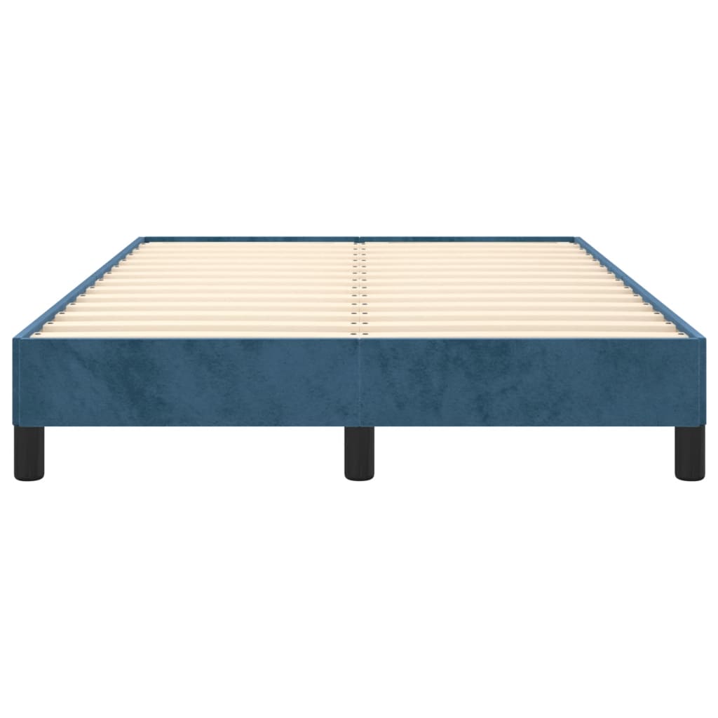 vidaXL Cadru de pat fără saltea albastru închis 120x190 cm catifea