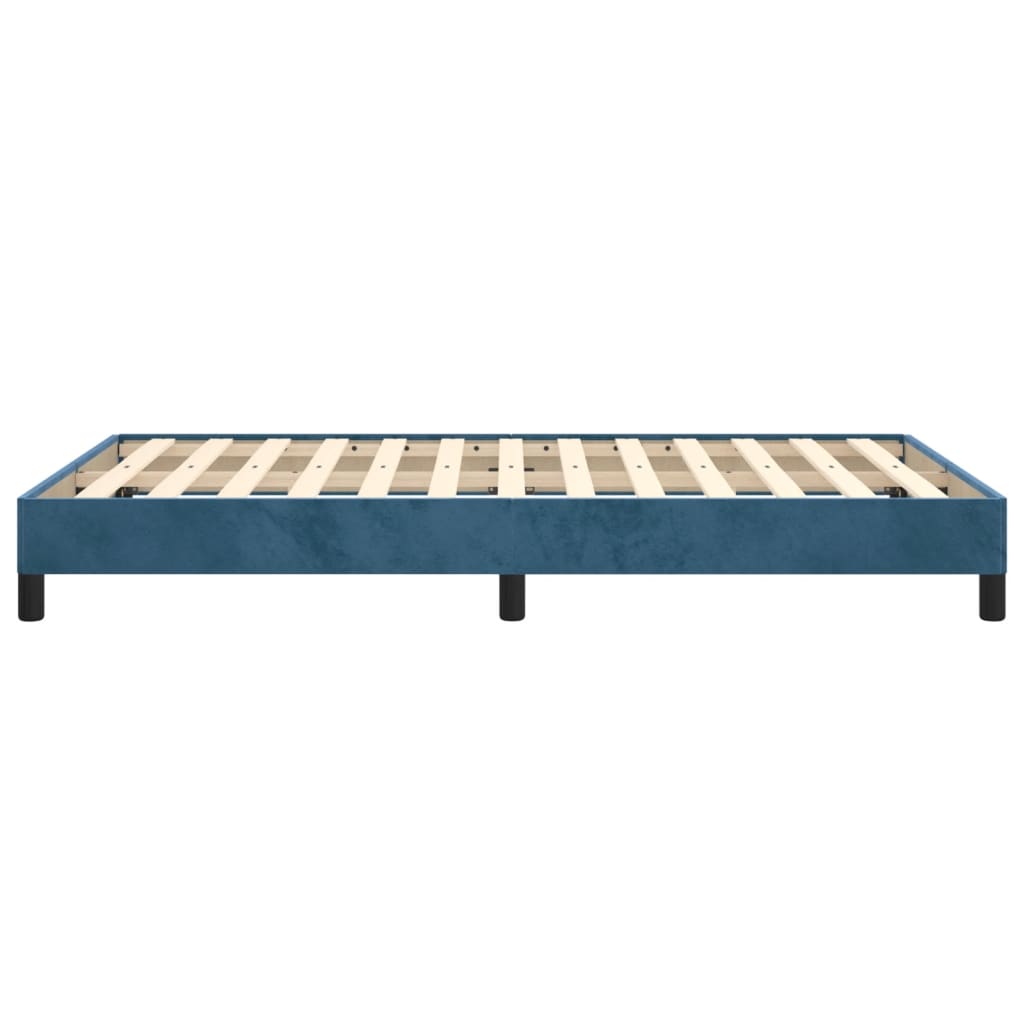 vidaXL Cadru de pat fără saltea albastru închis 120x190 cm catifea