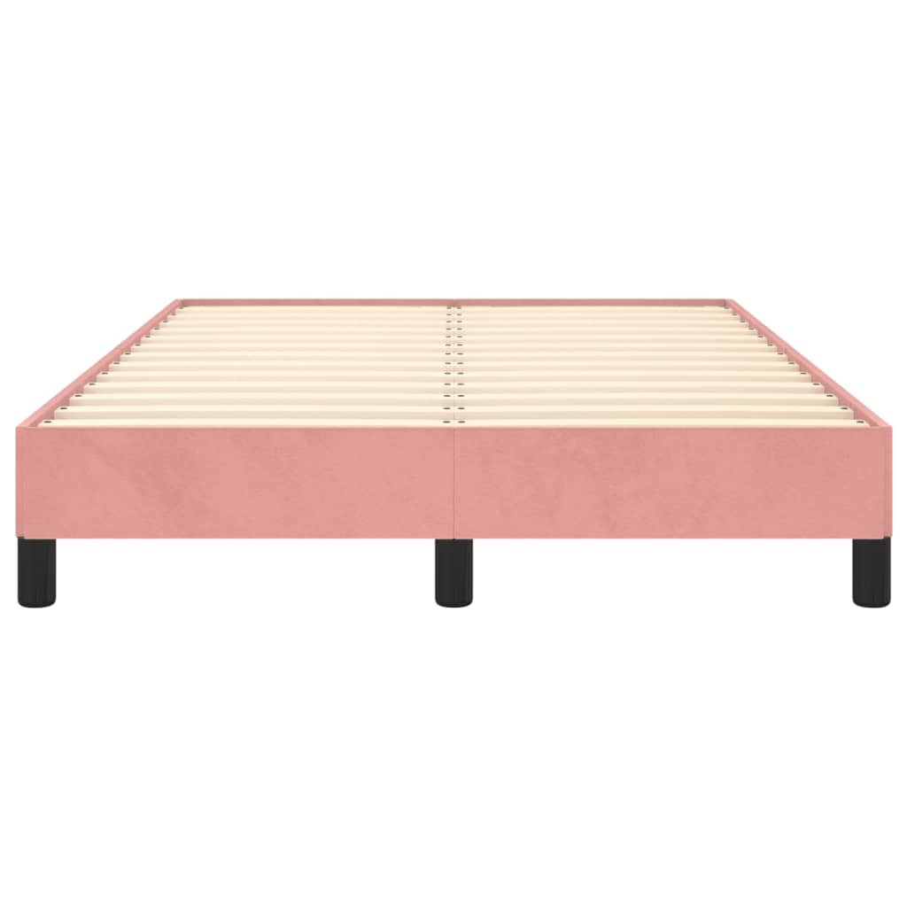 vidaXL Cadru de pat fără saltea roz 120x190 cm catifea vidaXL Cadru de pat fără saltea roz 120x190 cm catifea