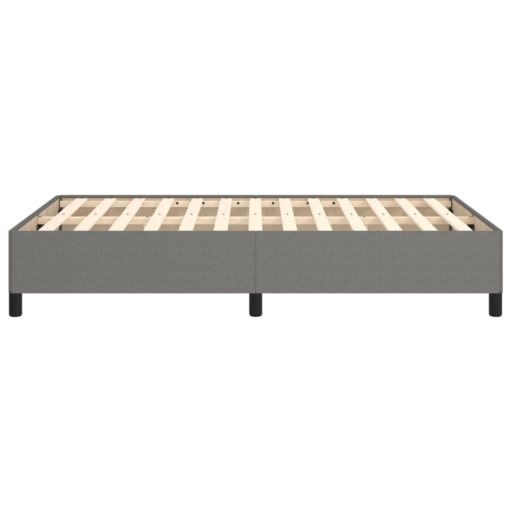 vidaXL Cadru de pat fără saltea gri închis 120x190 cm țesătură
