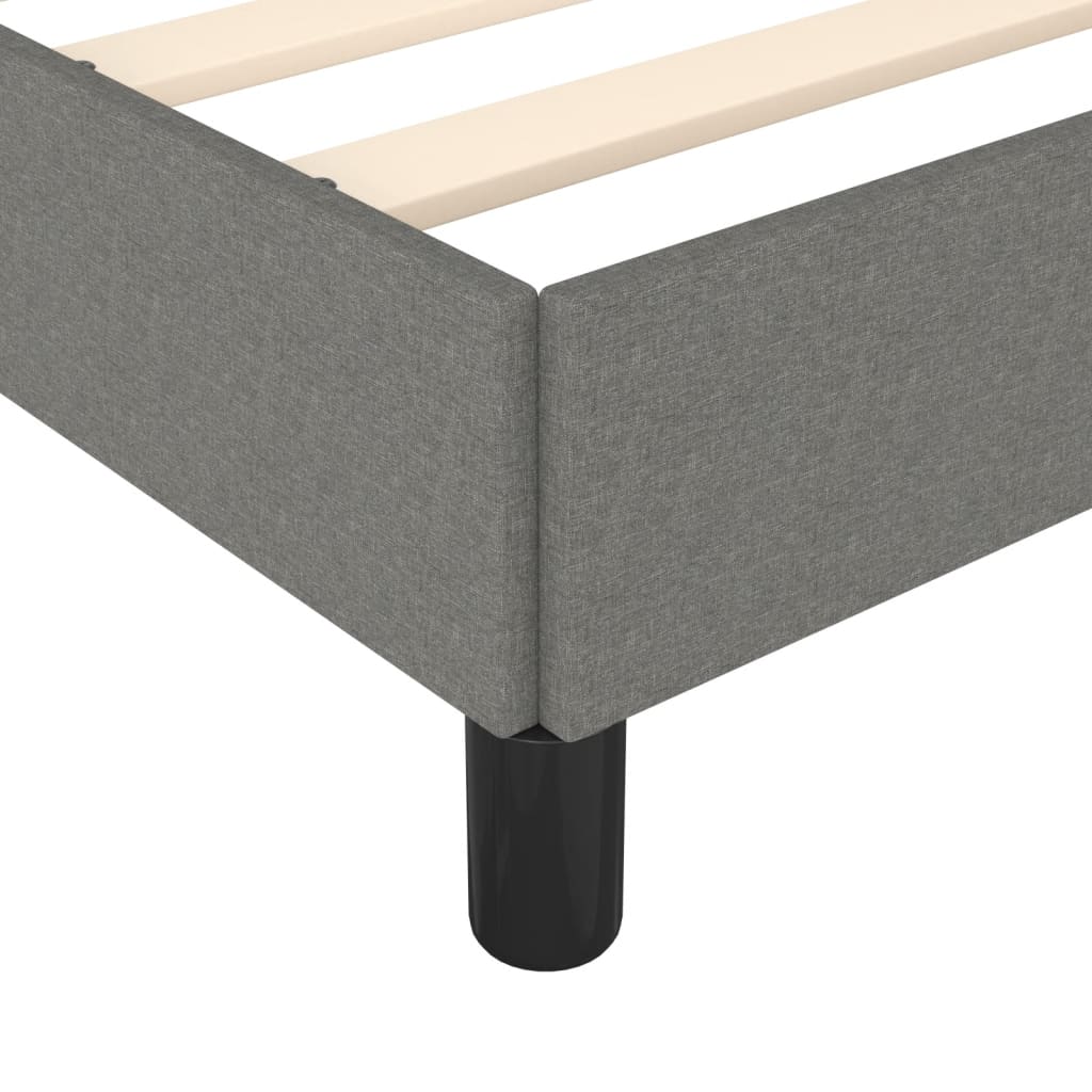 vidaXL Cadru de pat fără saltea gri închis 120x190 cm țesătură