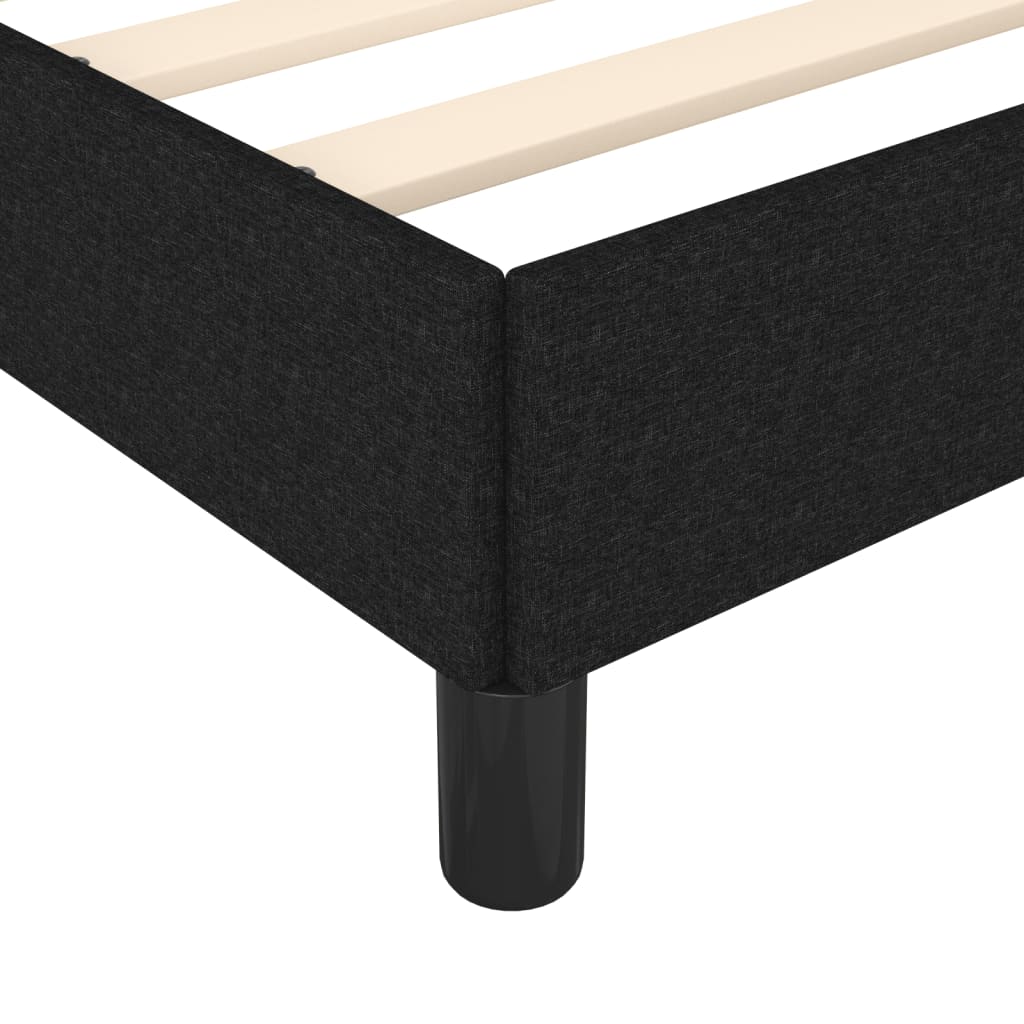 vidaXL Cadru de pat fără saltea Negru 120x190 cm țesătură vidaXL Cadru de pat fără saltea Negru 120x190 cm țesătură