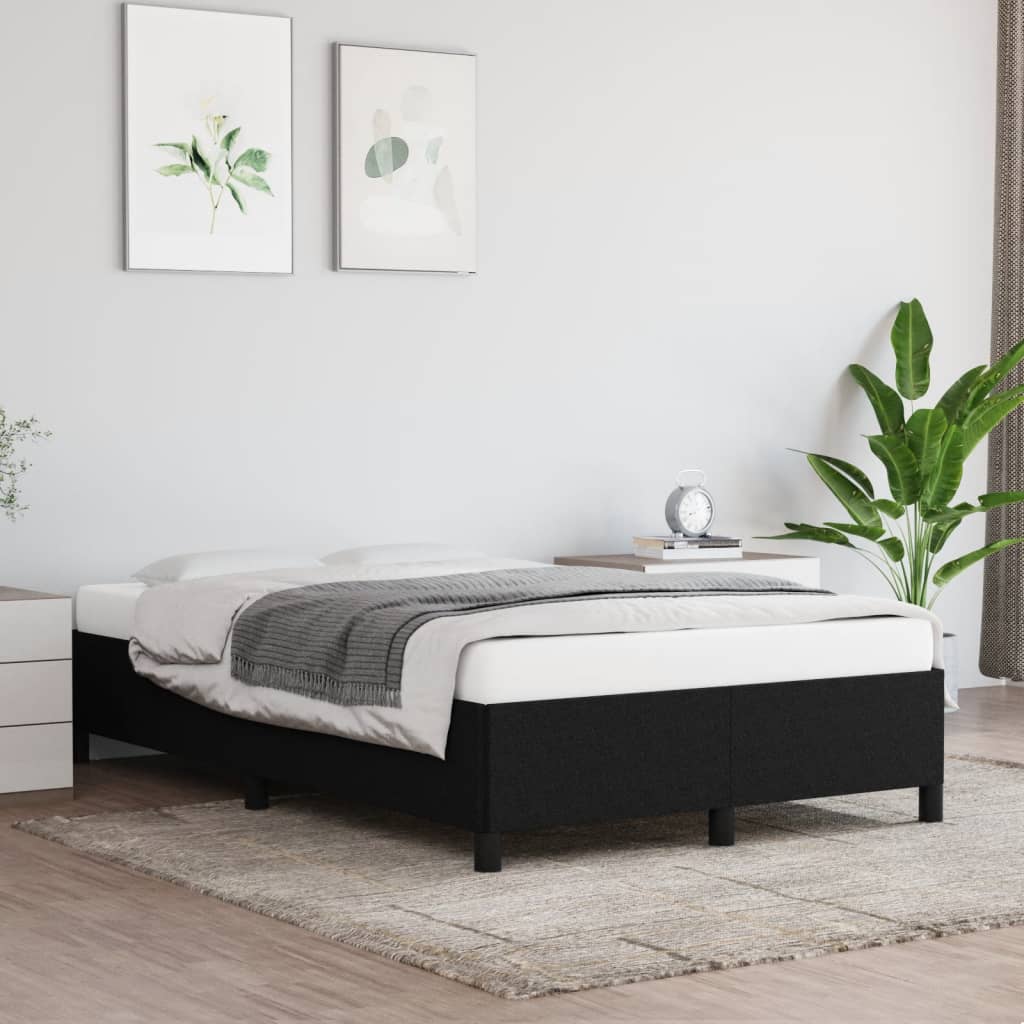 vidaXL Cadru de pat fără saltea Negru 120x190 cm țesătură vidaXL Cadru de pat fără saltea Negru 120x190 cm țesătură