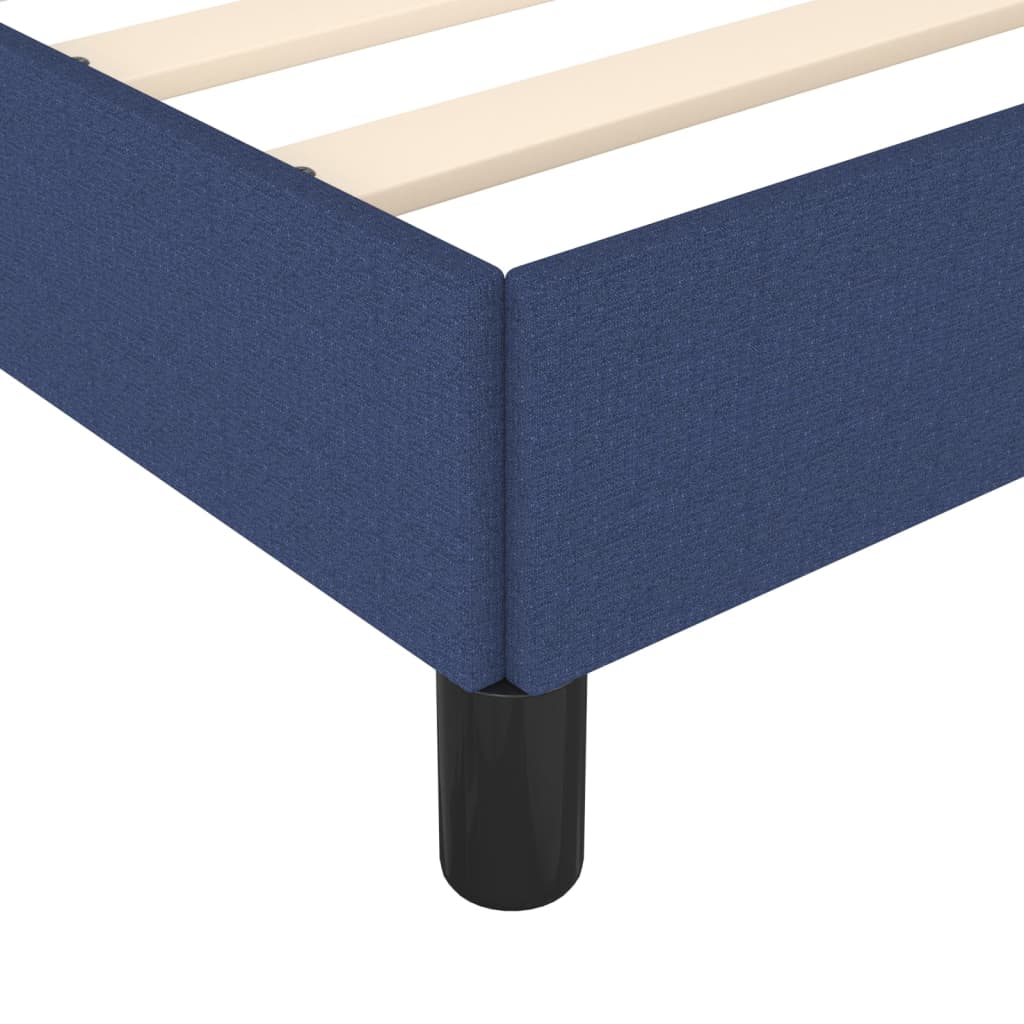 vidaXL Cadru de pat fără saltea Albastru 120x190 cm țesătură