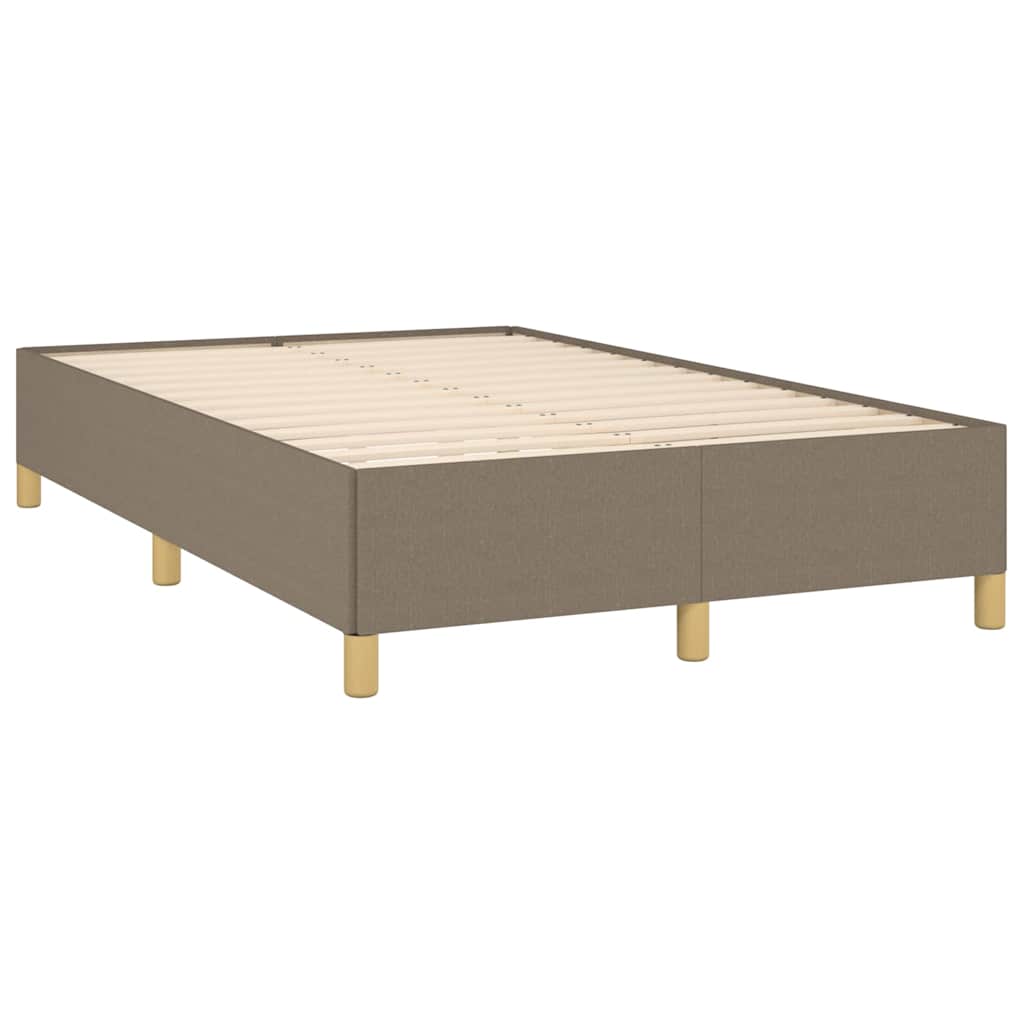vidaXL Cadru de pat fără saltea Taupe 120x190 cm țesătură