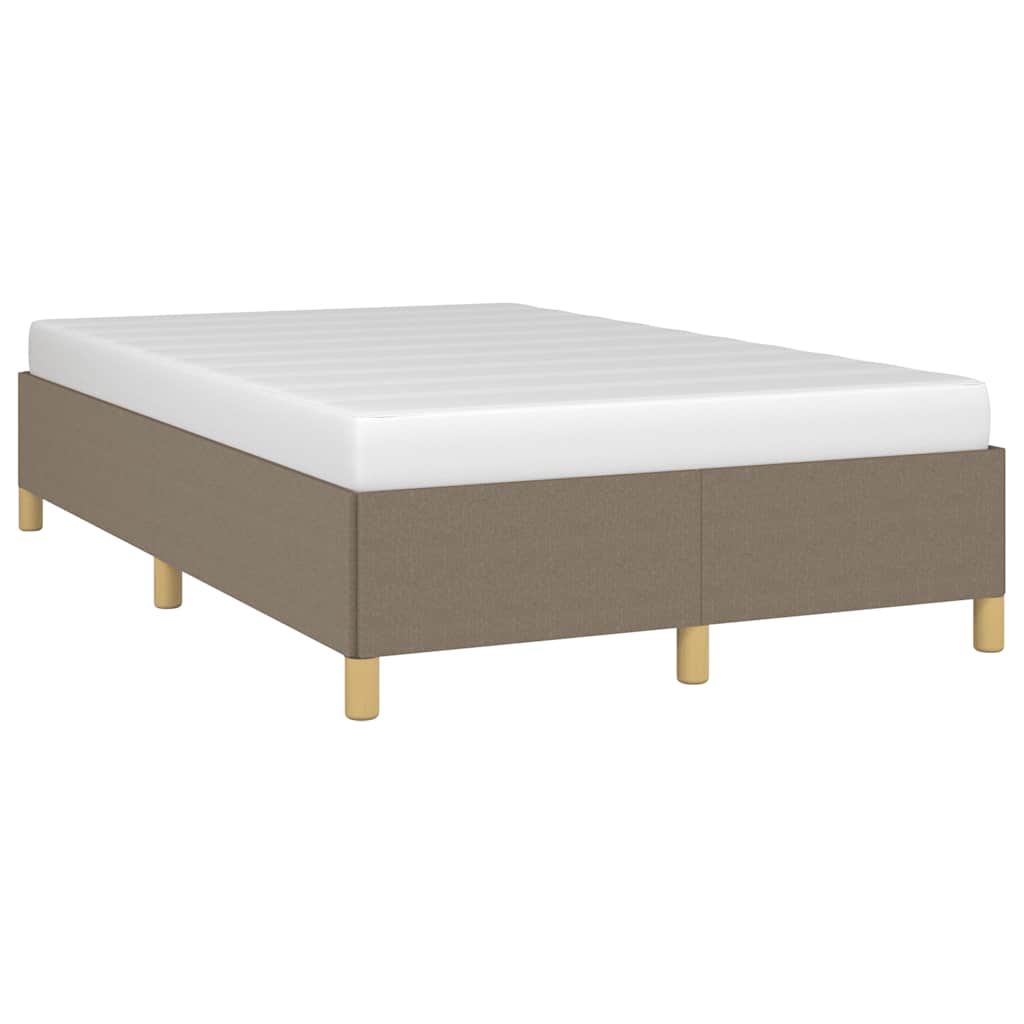 vidaXL Cadru de pat fără saltea Taupe 120x190 cm țesătură