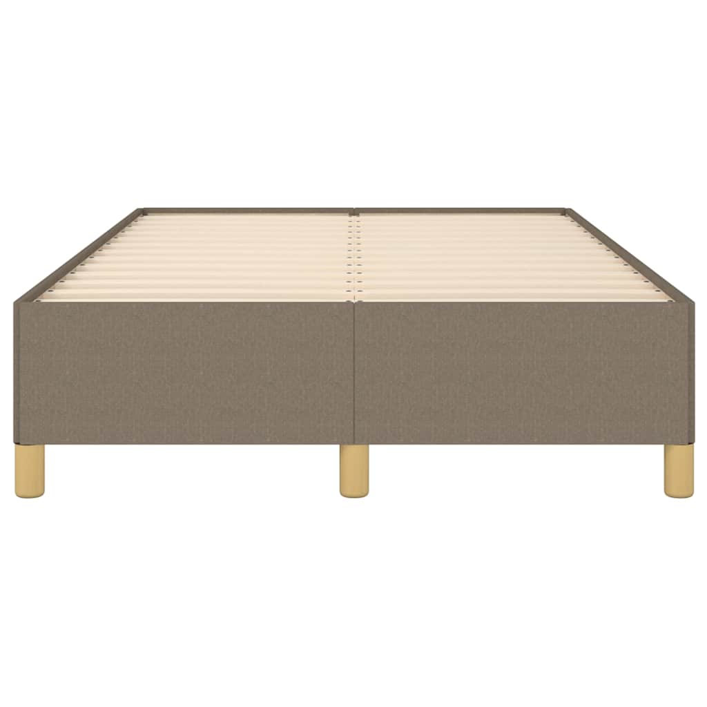 vidaXL Cadru de pat fără saltea Taupe 120x190 cm țesătură