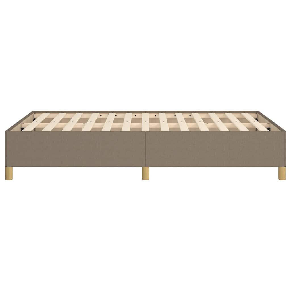 vidaXL Cadru de pat fără saltea Taupe 120x190 cm țesătură