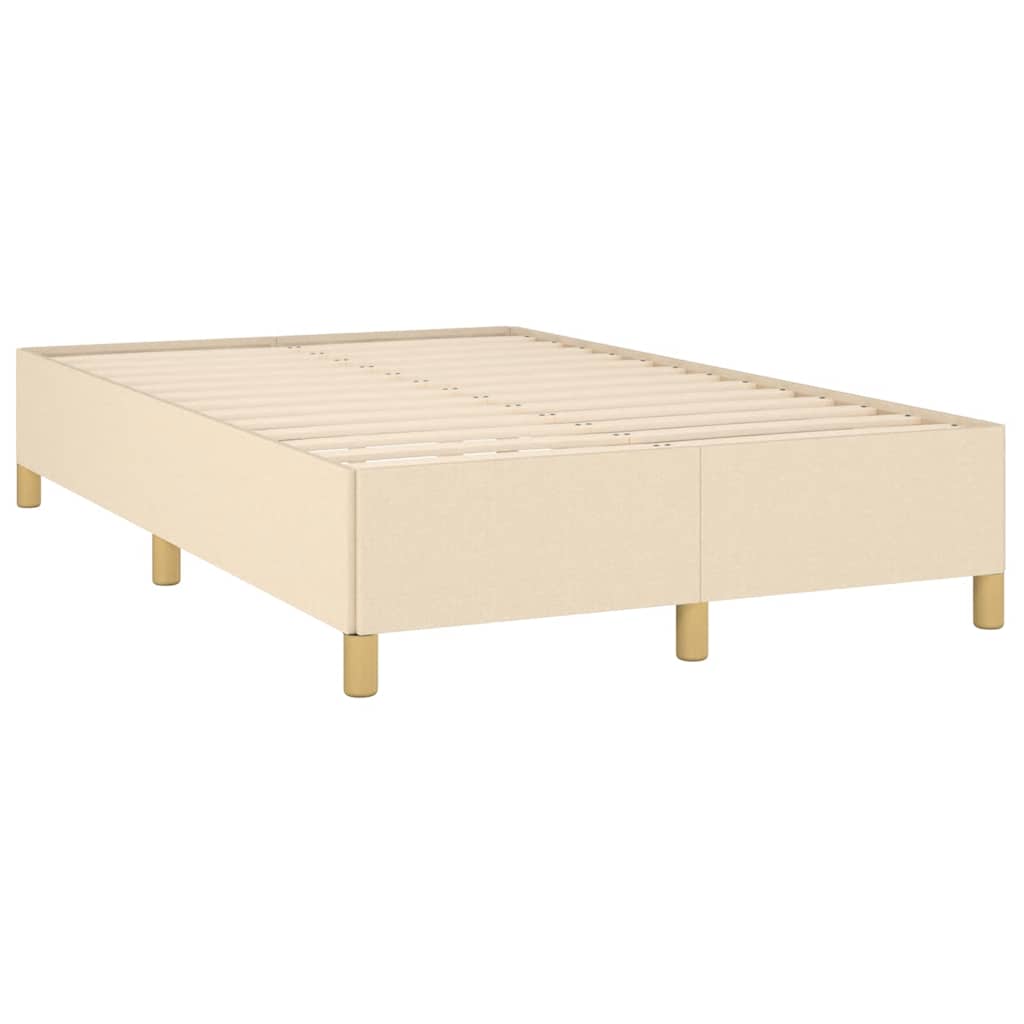 vidaXL Cadru de pat fără saltea cremă 120x190 cm țesătură
