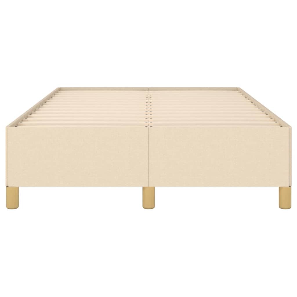 vidaXL Cadru de pat fără saltea cremă 120x190 cm țesătură