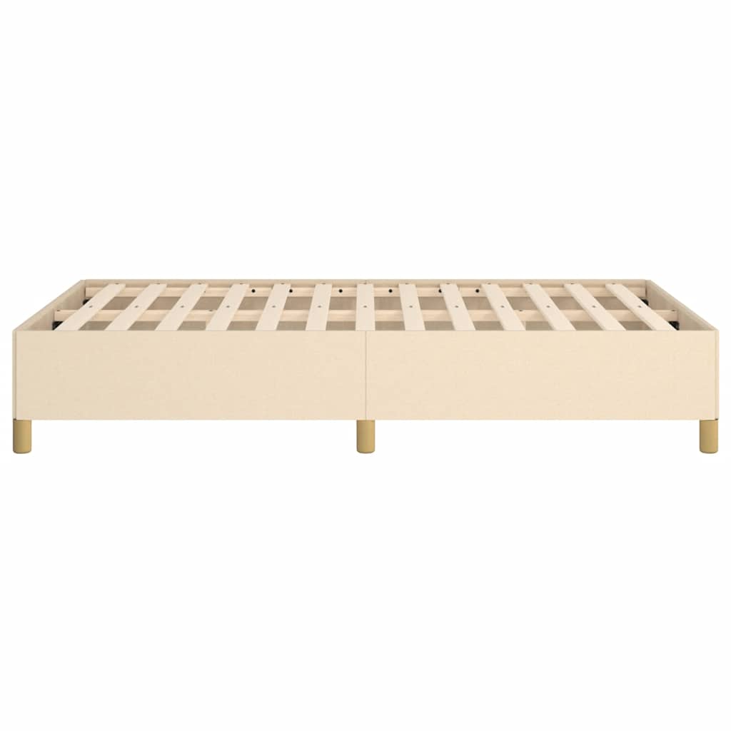 vidaXL Cadru de pat fără saltea cremă 120x190 cm țesătură