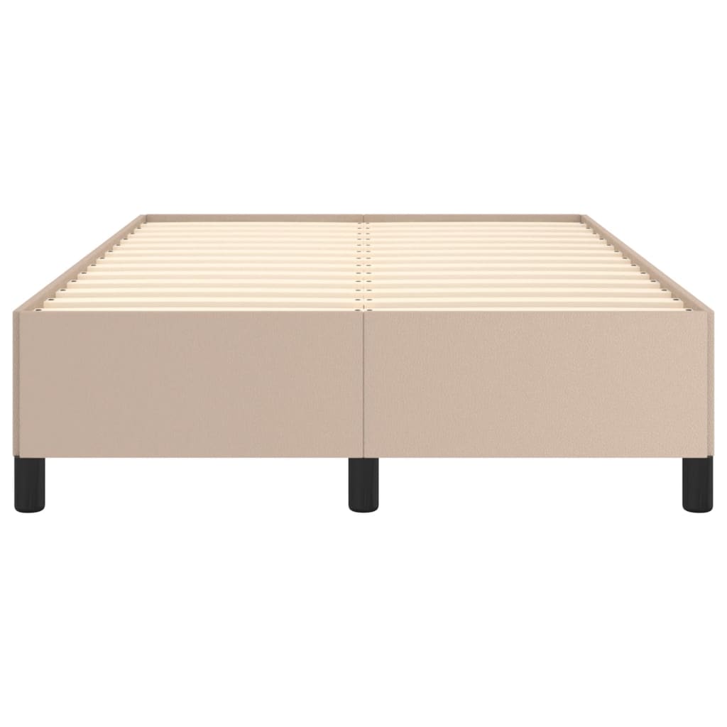 vidaXL Cadru de pat fără saltea cappuccino 120x190cm piele artificială