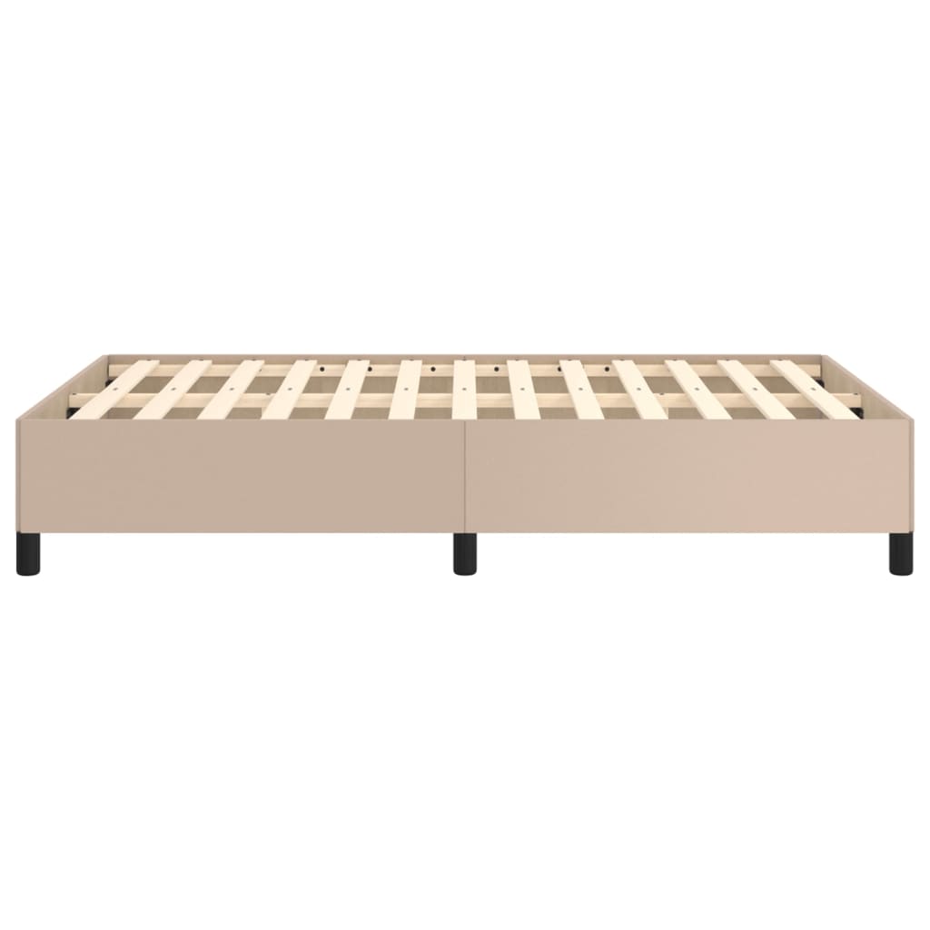 vidaXL Cadru de pat fără saltea cappuccino 120x190cm piele artificială