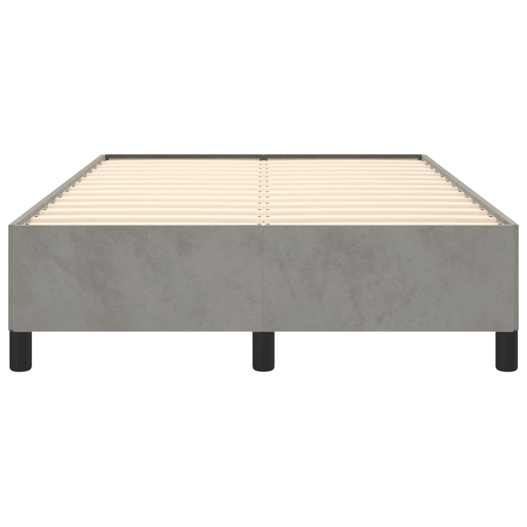 vidaXL Cadru de de pat fără saltea Gri deschis 120x190 cm catifea