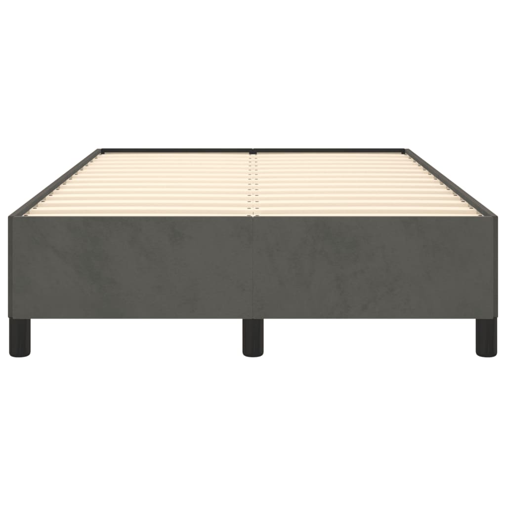 vidaXL Cadru de pat fără saltea Gri închis 120x190 cm catifea