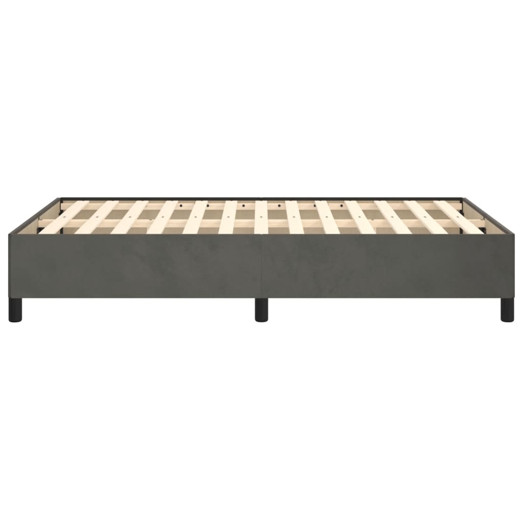 vidaXL Cadru de pat fără saltea Gri închis 120x190 cm catifea