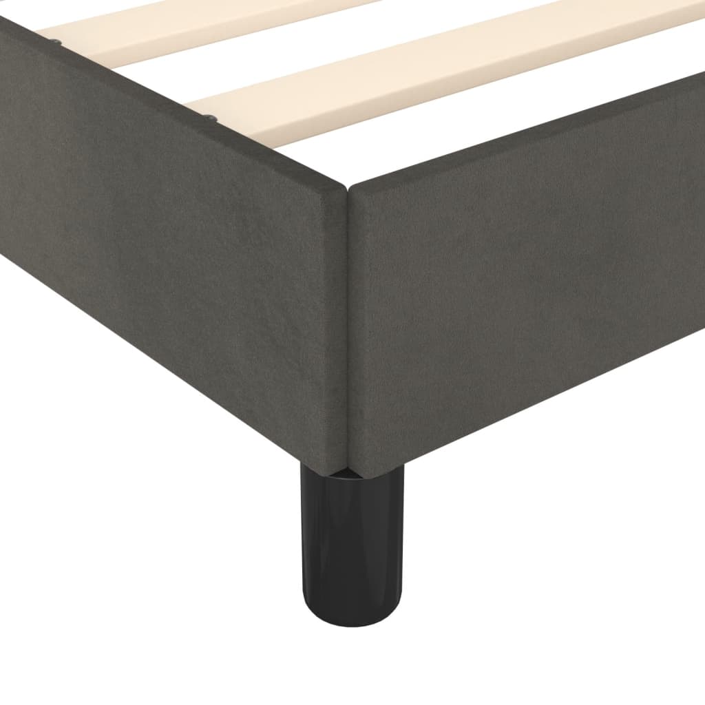 vidaXL Cadru de pat fără saltea Gri închis 120x190 cm catifea