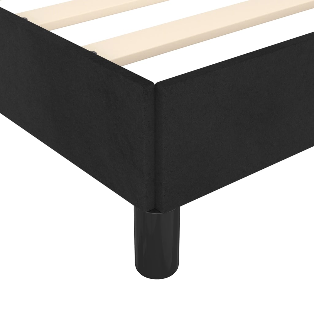 vidaXL Cadru de pat fără saltea Negru 120x190 cm catifea