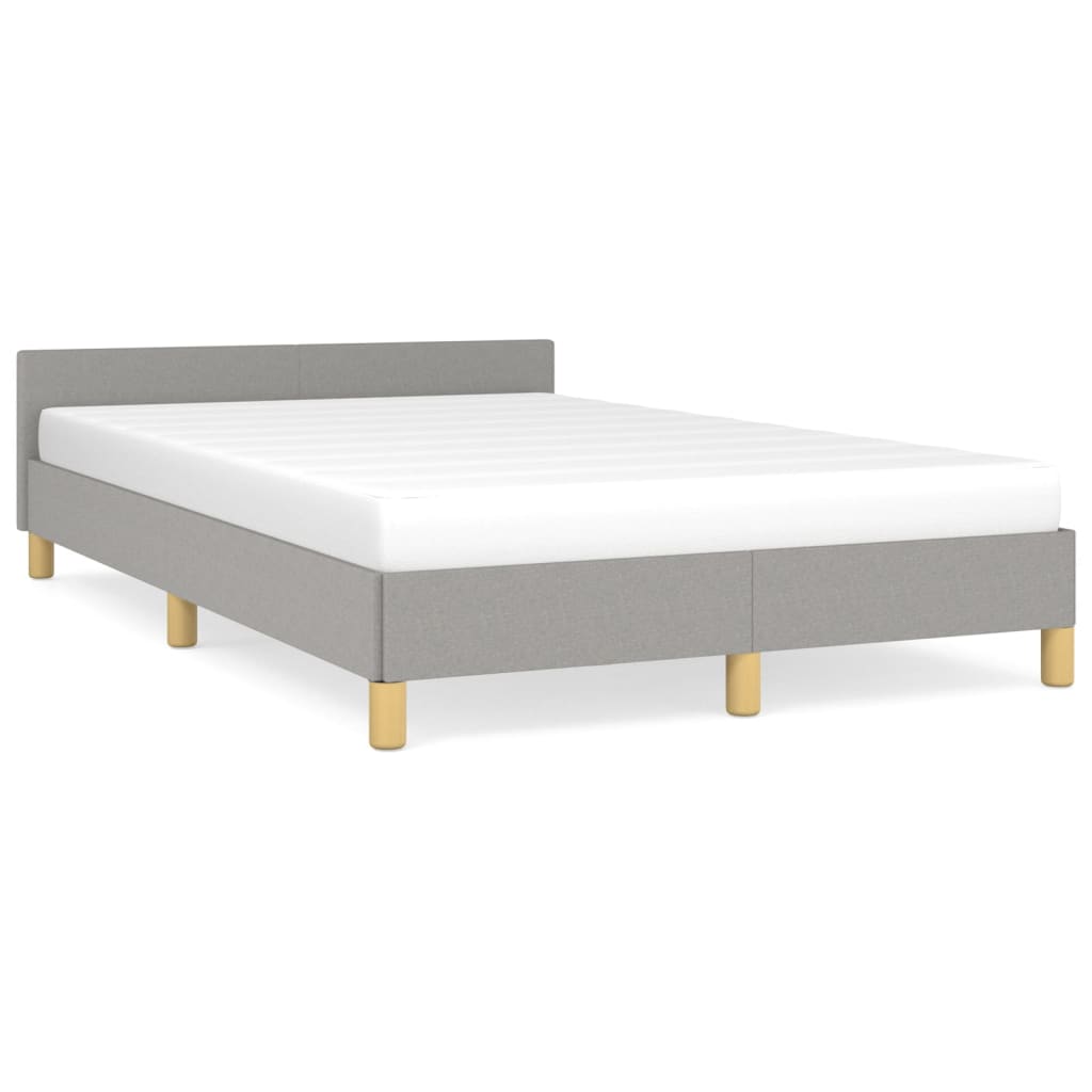 vidaXL Cadru de pat fără saltea țesătură gri deschis 120x190 cm