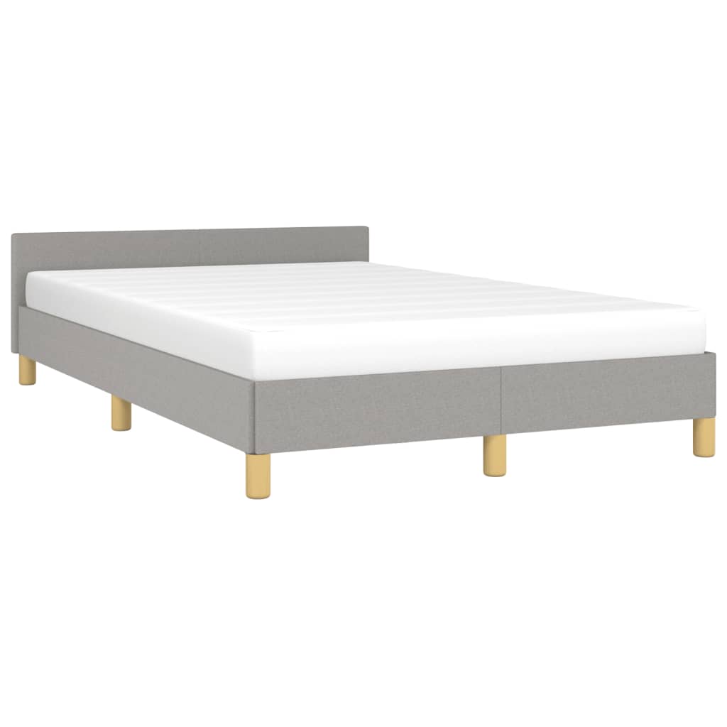 vidaXL Cadru de pat fără saltea țesătură gri deschis 120x190 cm