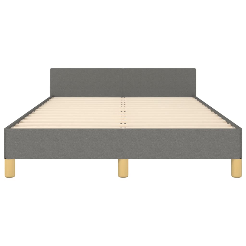 vidaXL Cadru de pat fără saltea gri închis 120x190 cm țesătură