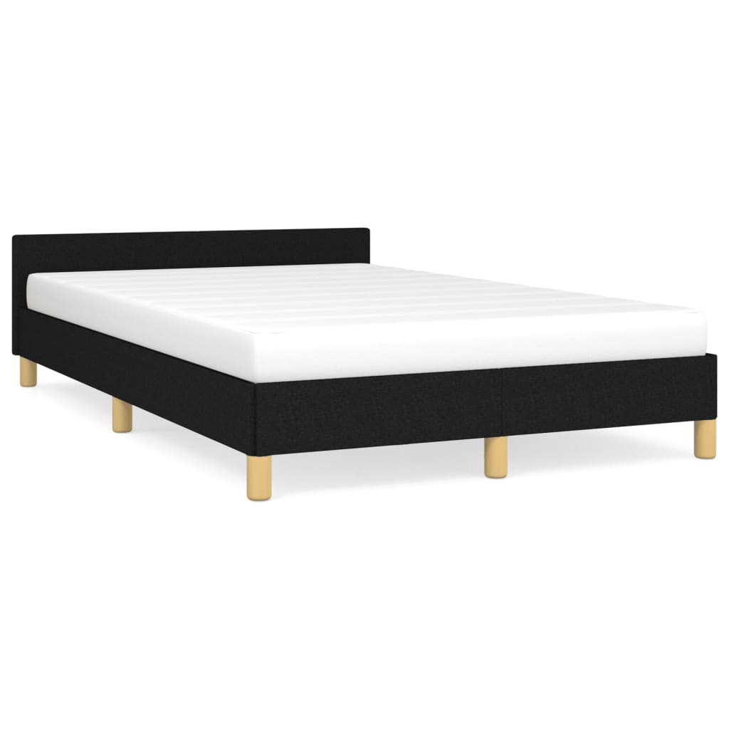 vidaXL Cadru de pat fără saltea Negru 120x190 cm țesătură